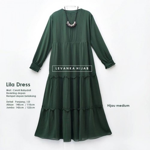 GAi-014 Lila Dress - Gamis Polos Ceruti Babydoll